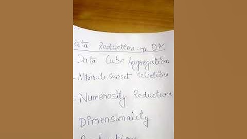 Data Reduction in Data Mining