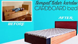 How to make BED from cardboard make furniture from used carton box #creative5minutes #tutorial