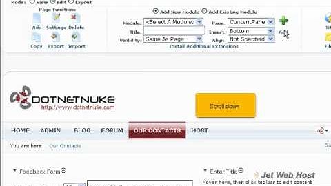 f How to install an additional feedback module in DotNetNuke