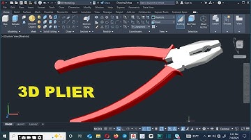 AutoCAD 3D TUTORIAL: How To Model 3D Pliers.