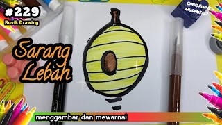 cara menggambar dan mewarnai sarang | gambar anak anak