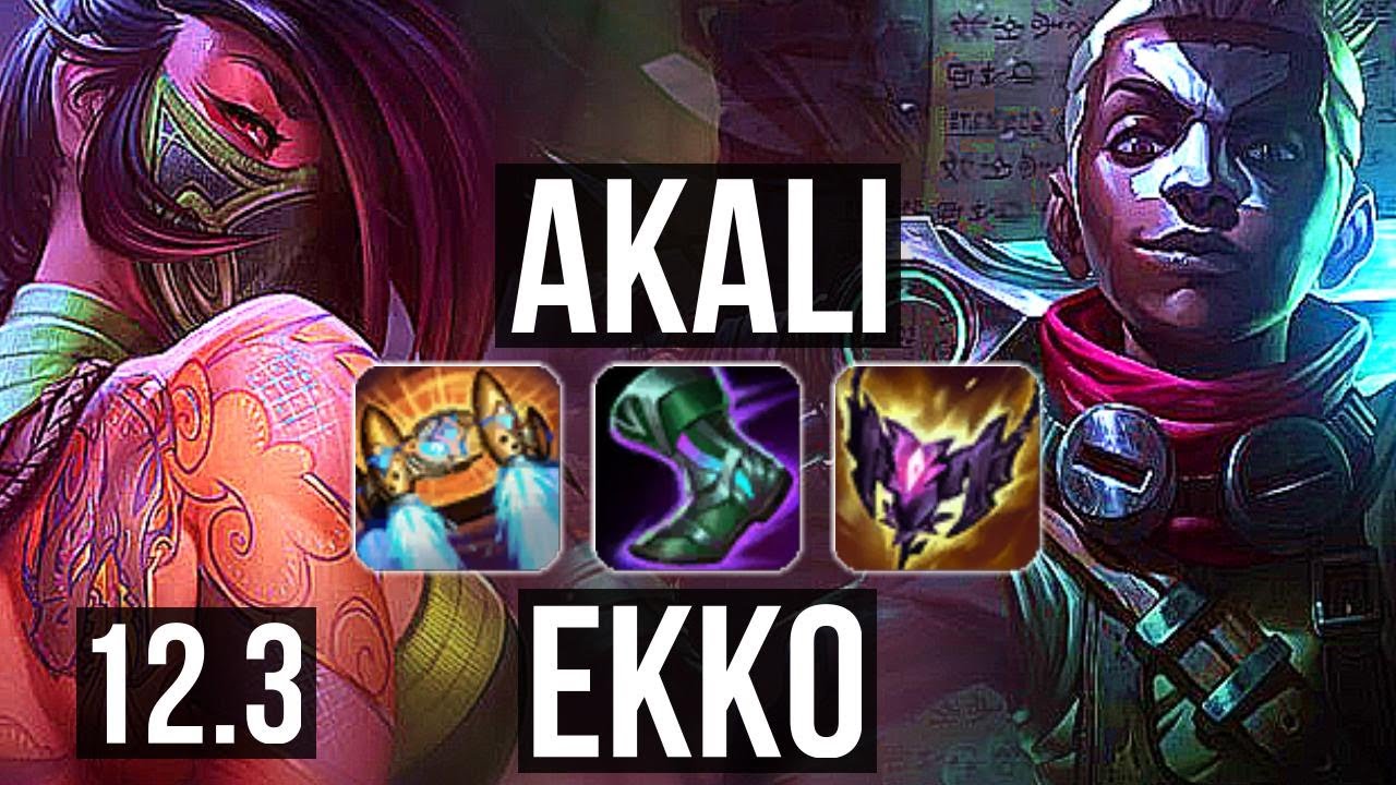 AKALI vs EKKO (MID) | 10/1/6, 71% winrate, Legendary | BR Master | 12.3