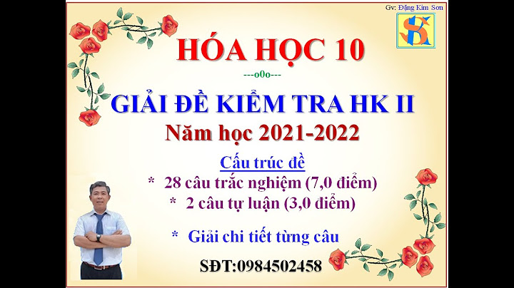 Đề thi môn hóa lớp 10 học kì 2