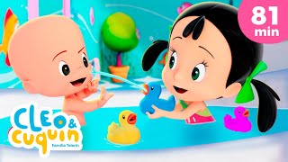 Canción del baño: lávate con esponja y jabón y más canciones infantiles para bebés con Cleo y Cuquín