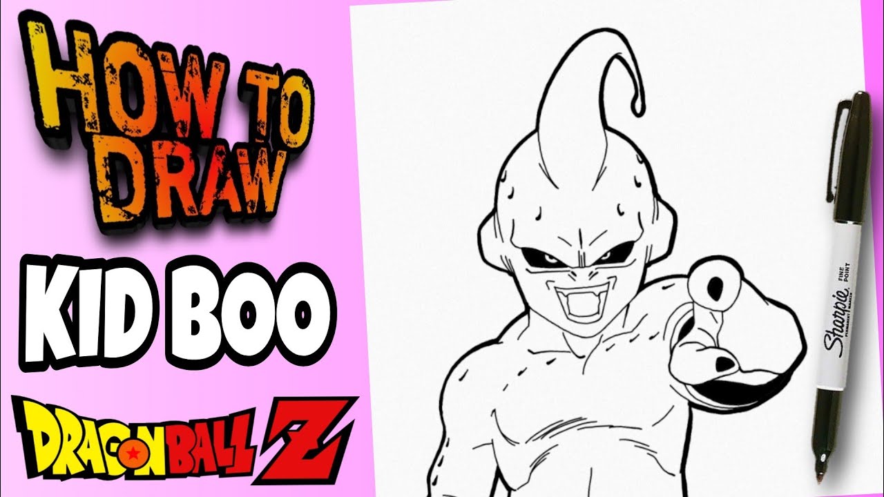 HOW TO DRAW KID BOO FROM DRAGON BALL Z /// COMO DESENHAR O KID BOO 