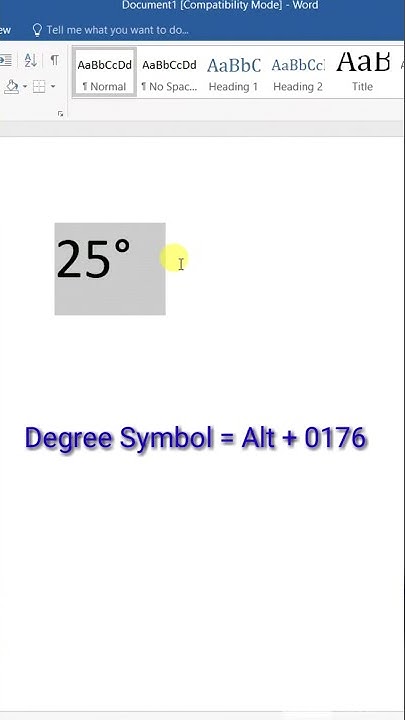 degree Symbol Shortcut key | Degree Symbol |Shortcut key | Computer ...