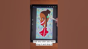EASY TIK TOK ART REVEAL TRICK IN PROCREATE! #shorts