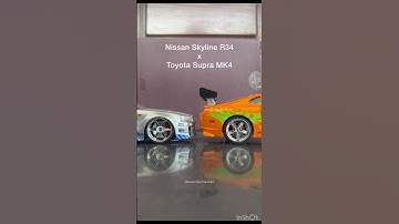 Nissan GTR R34 Toyota Supra mk4 #diecast #supra #nissangtr #skyliner34  #nissan