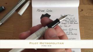 Platinum Fountain Pen & Platinum Carbon Black Ink, Honest Review, Demo
