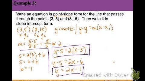 Precalc 1.4 Linear Functions & Slope