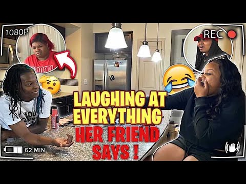 LAUGHING AT EVERYTHING HER FRIEND DOES TO GET MY GIRLFRIENDS REACTION..