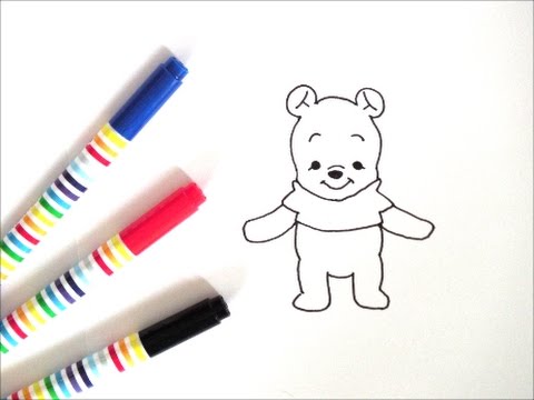 あかちゃん編 くまのプーさんの描き方 ディズニーキャラクター How To Draw Winnie The Pooh 그림 Youtube