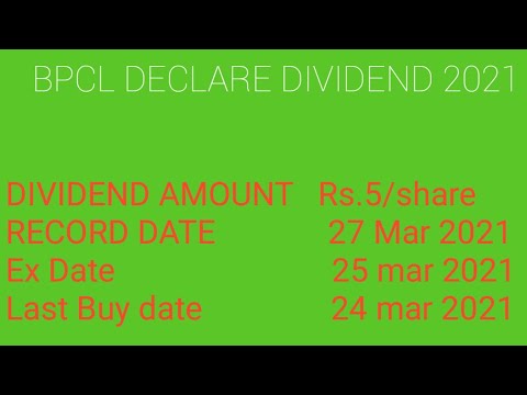 Bpcl Share Dividend 2021 Youtube