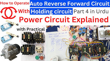 How to Operate Auto Rev/For Circuit With Holding Circuit l Power Circuit on Contector in Hindi P-4