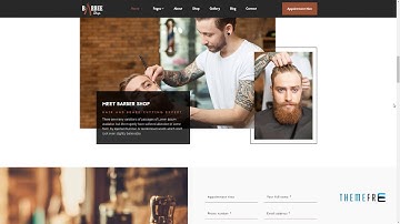 Barbee Responsive Barber Shop and Hair Salon WordPress Theme      Jun