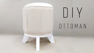 КРУГЛЫЙ ПУФ своими руками мебель DIY ottoman