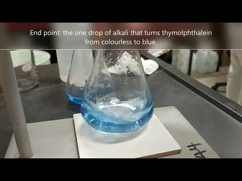 Acid-Base Titration (Thymolphthalein end point)
