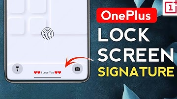Lock Screen Signature in OnePlus Mobile| Oxygen OS Tips And Tricks