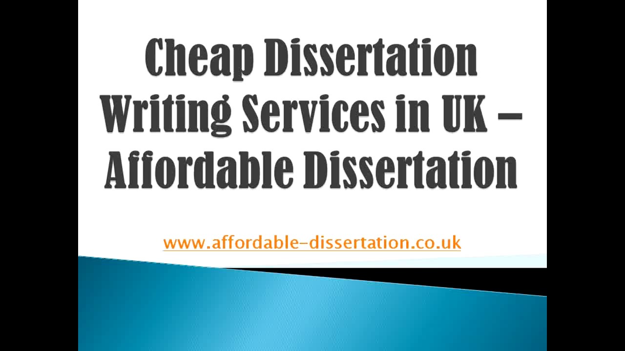 affordable dissertation writing services