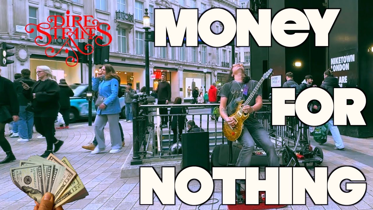 Money For Nothing, Miguel Montalban Busking London Streets - DIRE STRAITS, 2024