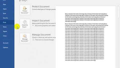Microsoft Word in Pashto 2016 Lecture 5, Print and Page Setup
