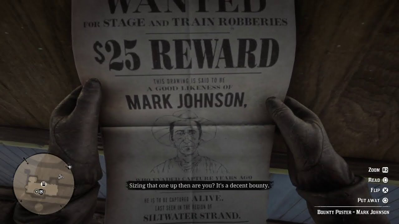 Mark Johnson | Bounty Poster | Rhodes | Red Dead Redemption 2 - YouTube