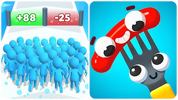 Fork N Sausage vs Count Master - (ASMR Game, Mobile Games), All Levels