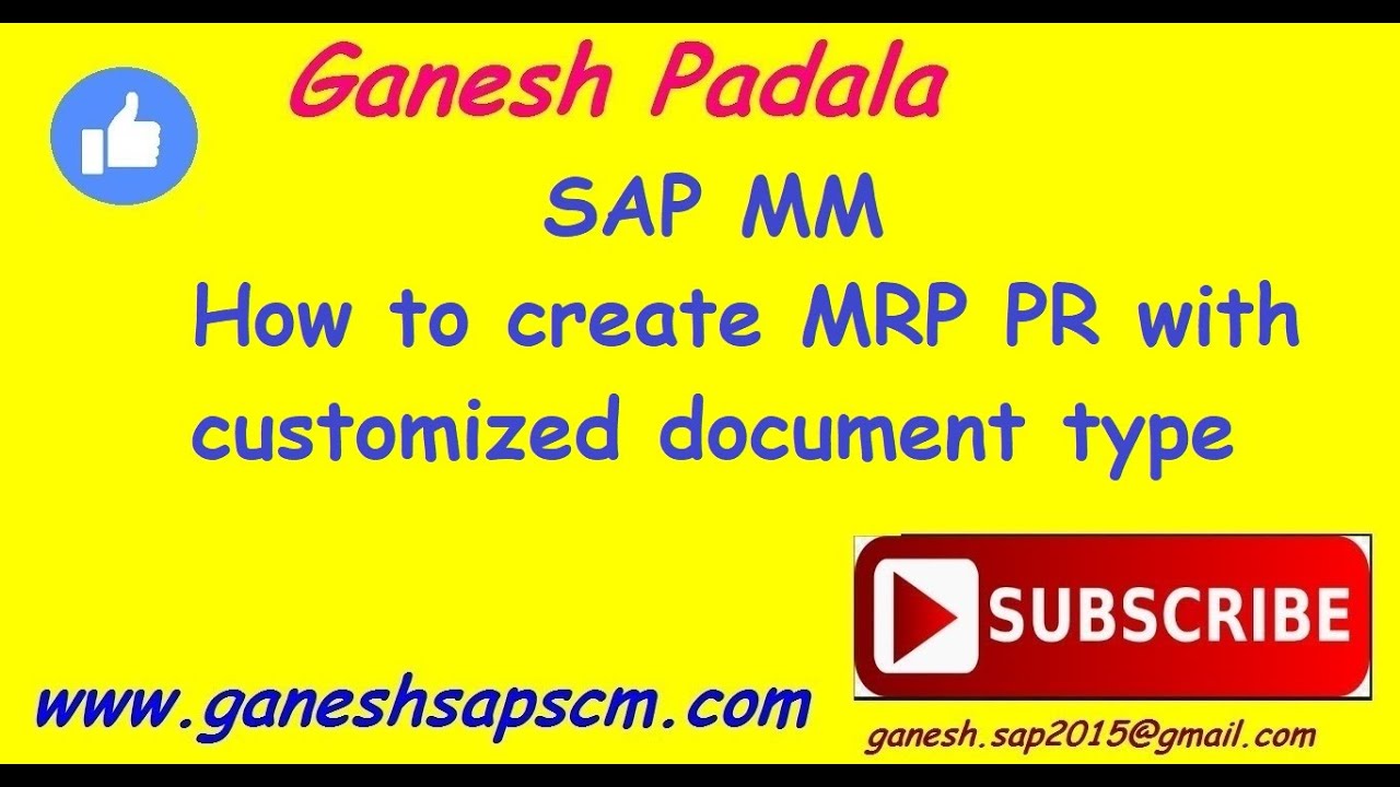 How To Create MRP PR With Customised Document Type In SAP? SAP MM How To Create MRP PR With Customised Document Type In SAP? SAP MM