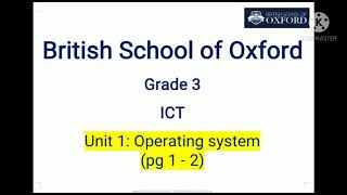 Grade-3:ICT#Operating System(pg#1-2)