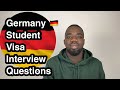 Germany Student Visa Interview Questions