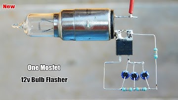 One Mosfet Using 12v Bulb Flasher Circuit | Z44 Bike Indicator Flasher