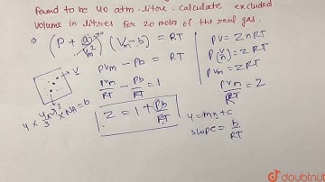 For a fixed amount of a real gas when a graph of Z us P was plotted then at very high