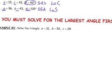 Precalculus 6-2a Law of Cosines