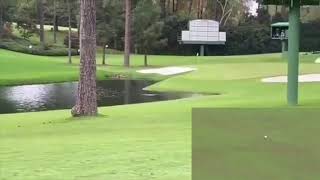 Jon Rahm's pond skipping hole in one at Masters (Patrick Reed's Camera Angle)