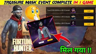 Fortune Hunter Event Kaise Complete Karen Free Treasure Mask Event Kaise Pura Kare Travel Mission FF screenshot 2