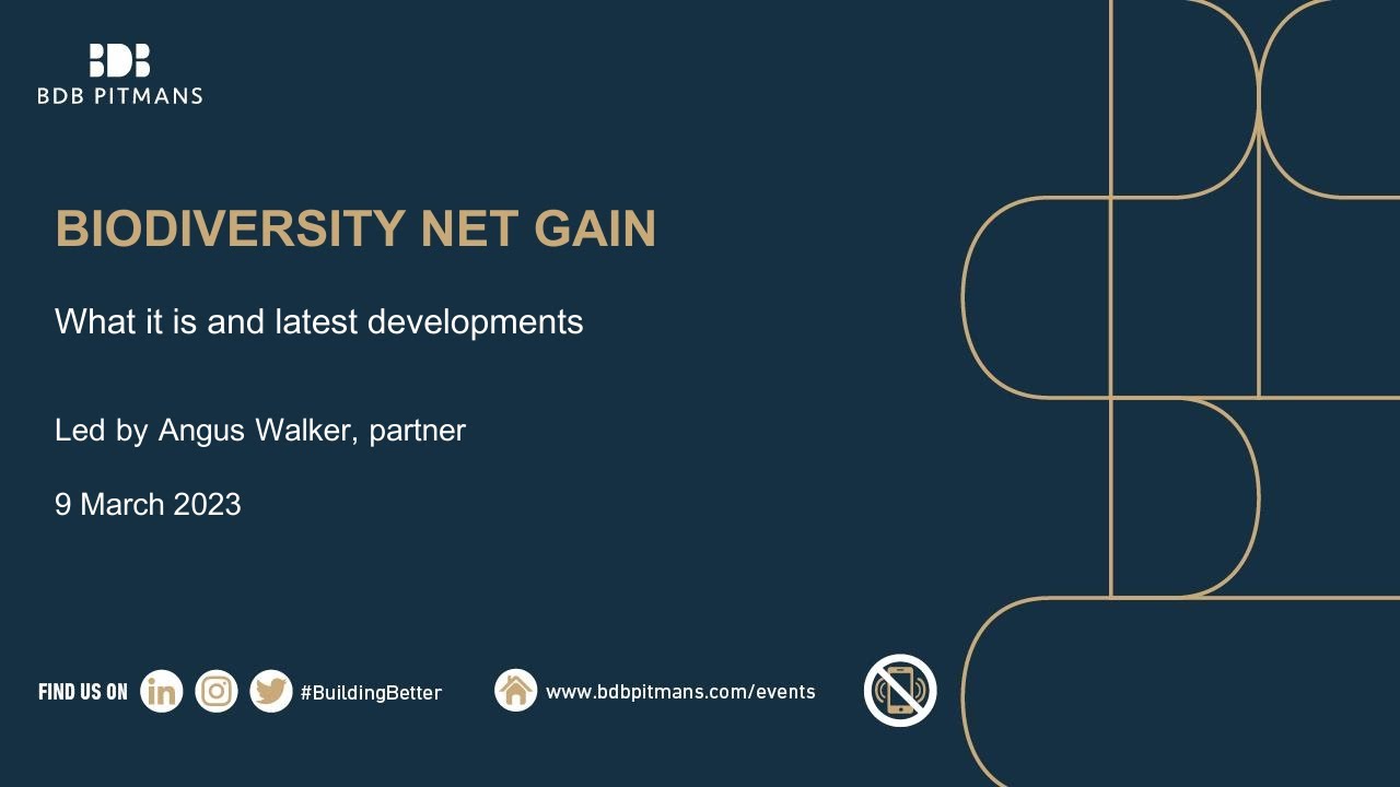 WEBINAR Latest developments on Biodiversity Net Gain YouTube