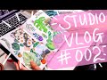Studio vlog 002  organising  studio tour art journaling filling old sketchbooks 