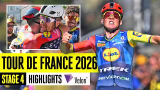 MIGHTY MADS PEDERSEN 🏆🤯 Tour de France 2026 Stage 4 Highlights