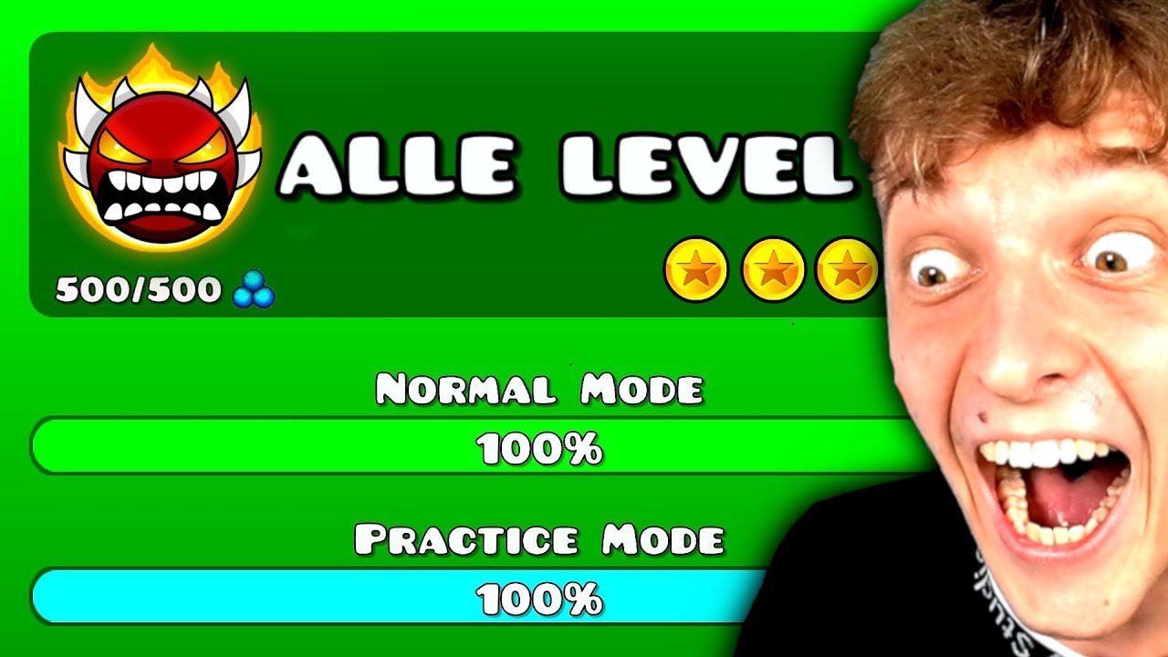 LUKAS schafft alle LEVEL 100% in GEOMETRY DASH! 😱