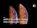 Apple blames China for forecast cut