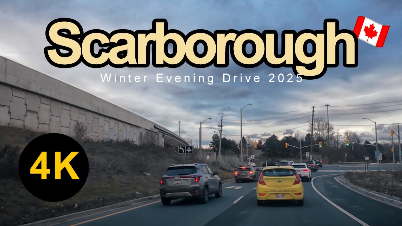 SCARBOROUGH HIGHWAY401 & KINGSTON ROAD WINTER DRIVE TOUR 4K | UHD