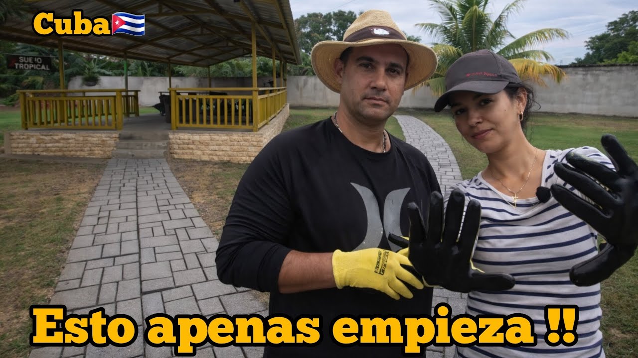 ADOQUINES DE CEMENTO EN EL PATIO DE NUESTRA CASA en CUBA 🇨🇺| Parte 1