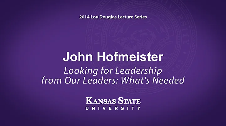 John Hofmeister: Looking for Leadership from Our Leaders: What's Needed
