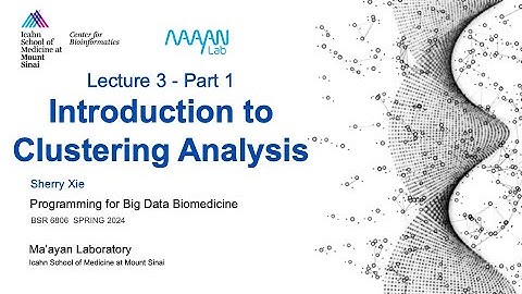 BSR6806 - Lecture 3 - Part 1 - Introduction to Clustering Analysis - Sherry Xie - ISMMS -Spring 2024