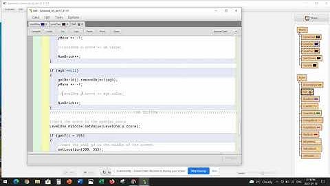 Greenfoot Arkanoid Code Description 01/12/22