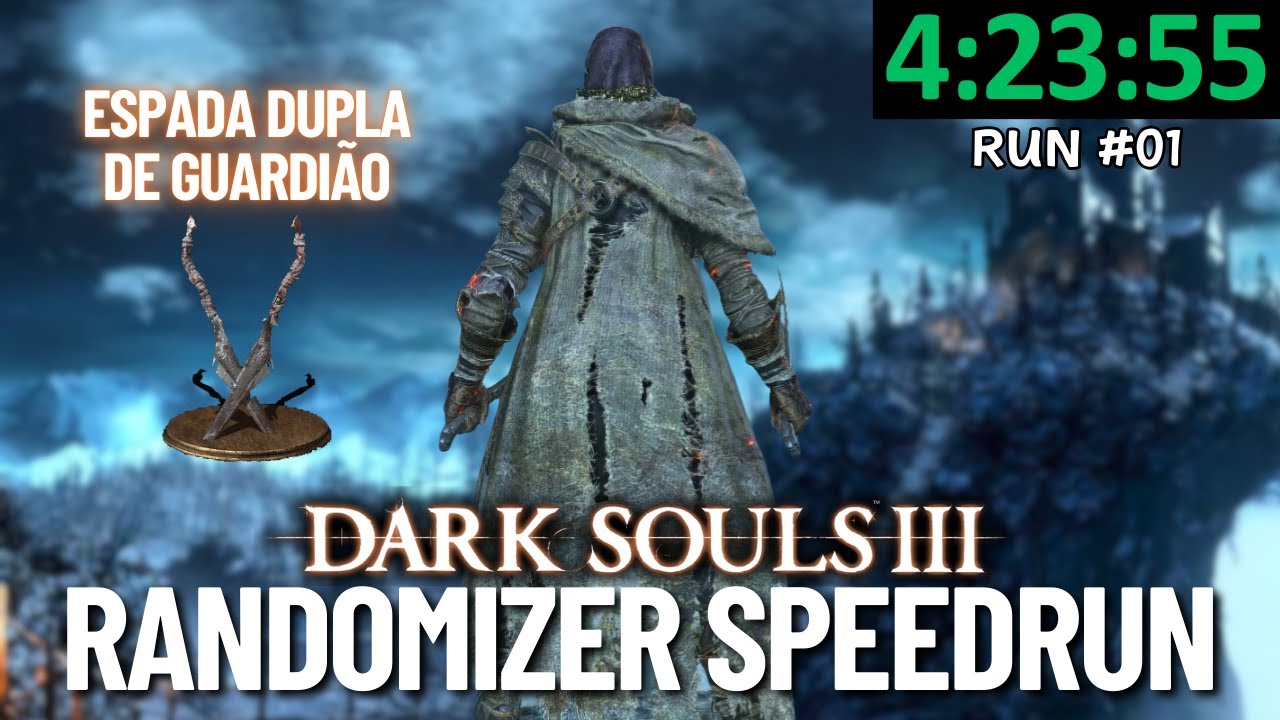 Tentei uma SPEEDRUN no Dark Souls 3 com TUDO ALEATÓRIO