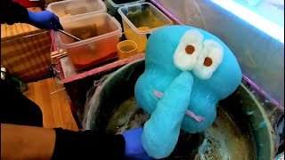 COTTON CANDY ART | Unicorn and Squidward Tentacles