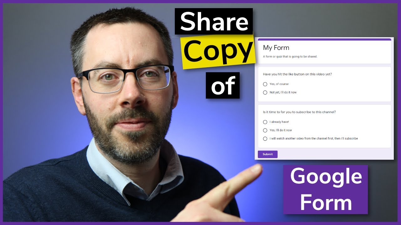 How To Share A Copy Of A Google Form YouTube
