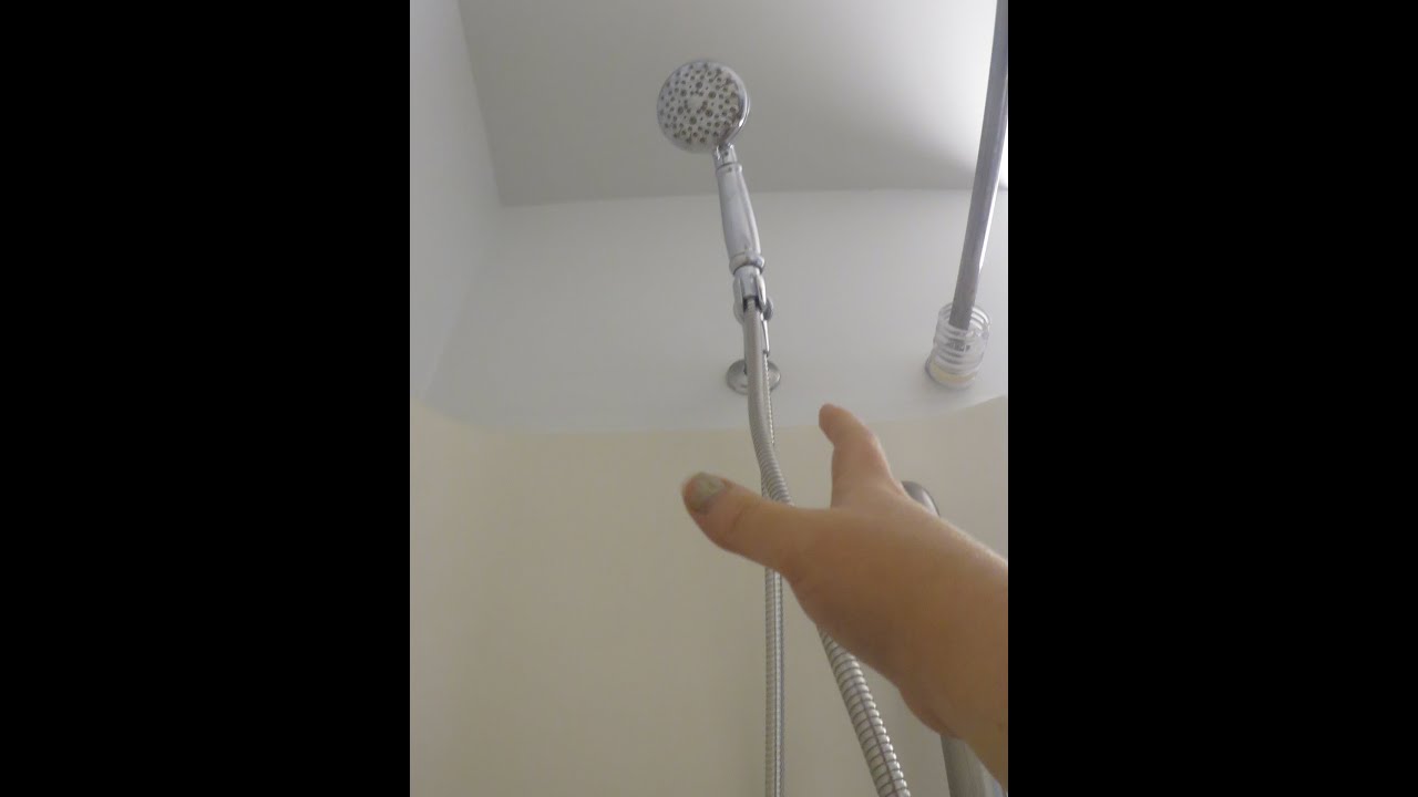 L1 Paraplegic showing 3 ways to reach & take down your shower head from