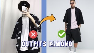 Como vestir un KIMONO masculino, OUTFITS AESTHETIC 2021 Moda Asiática